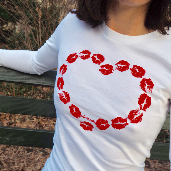 Crew Neck - Long Sleeve 100 % Organic Cotton Tee - Picture 2 of 7